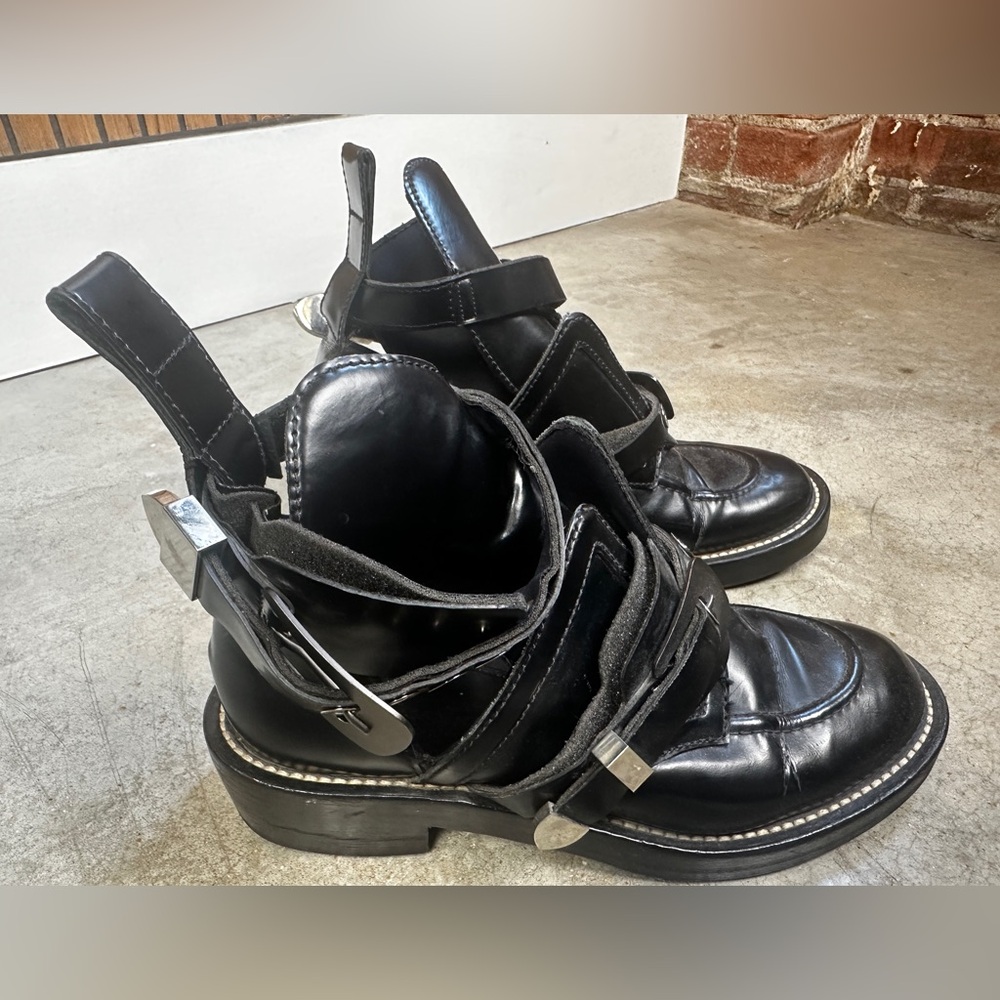 Balenciaga Black Combat & Moto Boots